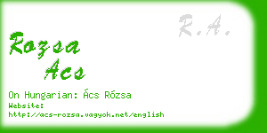 rozsa acs business card