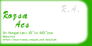 rozsa acs business card